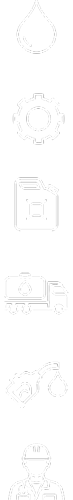 Liquid drop, gear, gas container, tanker truck, gas pump nozzle and mechanic icons